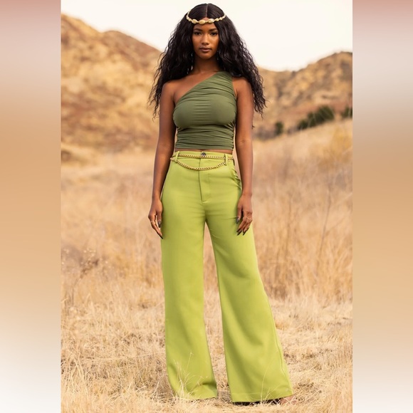 Sincerely Ria Pita Pant in Sage - Picture 1 of 6